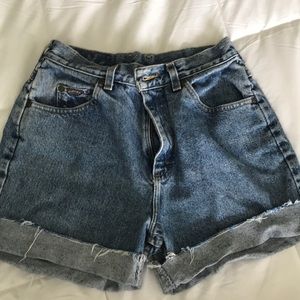 High waisted cut offs